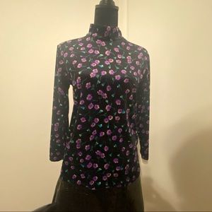 Vintage mock velour top